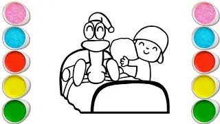 Pocoyo And Pato Cartoon Drawing, Painting & Coloring For Kids and Toddlers_ Child Art