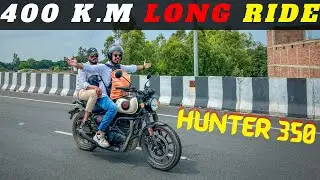 400KM Ride on My Brand New Hunter 350🔥| High speed Test, Milega | Bhadohi to Lucknow | Halal Boy&rsquo;s|