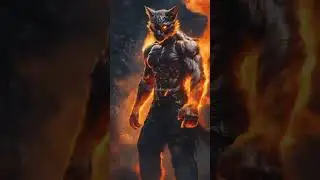 AI Fusion Hero ⚡ | Epic AI Short VideoHuman and Orange Cat fusion #hybrid #morph #animalfusion #aia