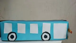 Paper Mini Toy Bus #papercraft #easycraft #diycrafts #easyideas