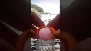Now THIS is how you make a PERFECT SNOW TOWER SNOWBALL in WATERFALL BACKGROUD!!