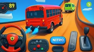 Crazy Bus Mega Ramp Impossible Racing Bus Stunts Impossible Tracks Android Gameplay Video P-03 #9
