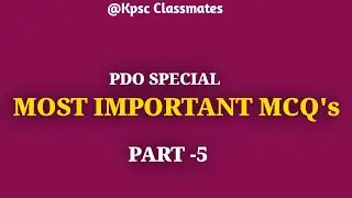 important questions for pdo #pdo #fdaquestions #gk#fdaexam #kpsc#youtube#read aspiring