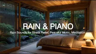 Healing Piano & Rain | Cozy Bedroom Soundscape for Stress, Anxiety, and Insomnia