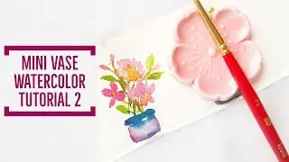 Mini Vase Watercolor Tutorial 2