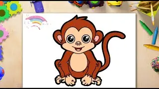 Make an Adorable Monkey Drawing in under 5 minutes- You will be Amazed !