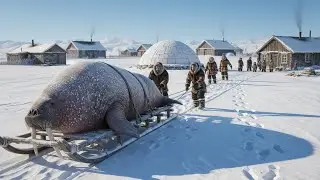 Extreme Arctic Survival: How Inuit Hunt 1,000kg Walrus to Feed the Entire Village