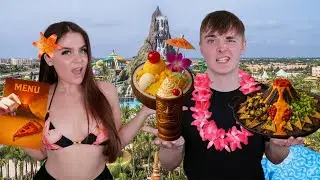 Eating ONLY Waterpark FOOD For 24 HOURS !!