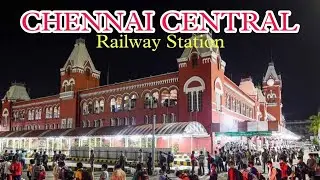 MGR Chennai Central Railway Station night view in airport model station #chennai