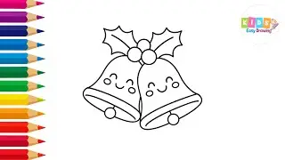 How to Draw Christmas bells - Easy Drawing for Kids!