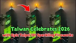 Taipei 101: SPARK 101! 2026 Fireworks & Light Show Was Absolutely Stunning!