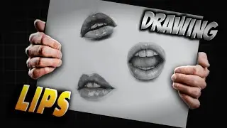 Hyper Realistic 👄 Lips Drawing | Pencil Sketch Time Lapse