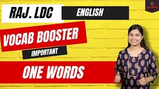 Ldc vacancy 2024 Rajasthan LDC English Classes By Shivani Ma'am | Important One words