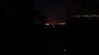 Huge explosion and fireball caused by industrial fire Hoo Marina Medway Kent September 2020