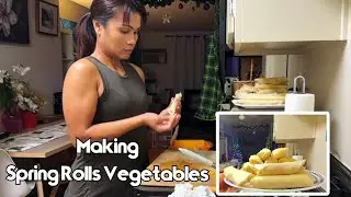 🔥 Homemade Spring Rolls Vegetables and Cheese Sticks! 🧀