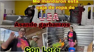 Me mandaron esta caja de ropa de Estados Unidos ￼➕ asando, garbanzos ￼