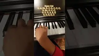 Nyan Cat - Easy Piano Tutorial #piano #easypianotutorial #nyancat