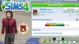 How To Get Promoted In The Entertainer Career (Cheat) - The Sims 4