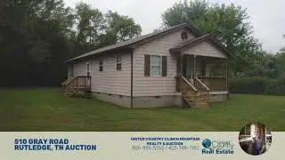 HOME ON LOT FOR SALE IN GRAINGER COUNTY TN / AUCTION/ Rutledge