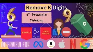 Remove K Digits. POTD GfG Explained and Solved