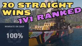 20 побед подряд &mdash; рейтинговые бои 1 на 1 &mdash; 100% побед &mdash; сезон 88 &mdash; World of Warships Legends