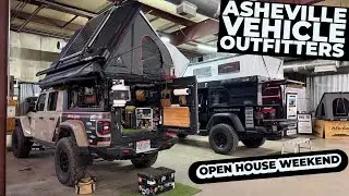 День открытых дверей и кемпинг в Asheville Vehicle Outfitters осенью