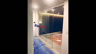 Fz30 frameless folding glass door balcony glazing system glass curtain panoramic glass wall case-130