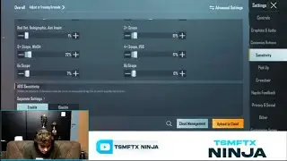 TSMFTX NiNJA New 2.3 Sensitivity Code 2022 & TSMFTX NiNJA New Control code Bgmi/Pubg | Sensitivity
