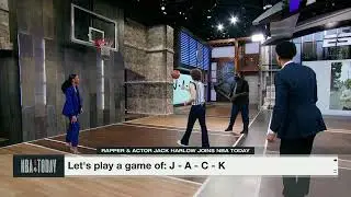 Jack Harlow & Perk play J-A-C-K in the studio today | NBA Today | Malika Andrews on ESPN