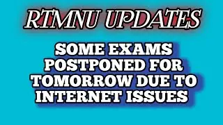 Exam Postponed For Tommorow Morning | RTMNU Final Year Exam Updates |