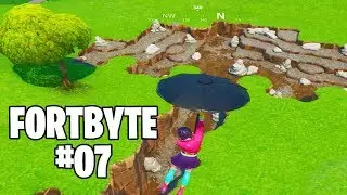 Fortnite Fortbyte #7 - Using The Cuddle Up Emoticon Inside A Rocky Umbrella