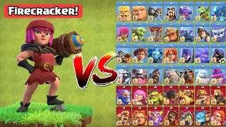 Old Firecracker vs Every Max Troop! - Clash of Clans