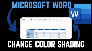 How To Change Alternating Color Shadings On Tables In Microsoft Word