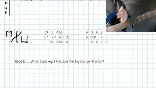Know the black keys in your key and much more, with this hidden fretboard visualization.