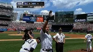 Iconic: Jeter homers for his 3,000th hit in 2011