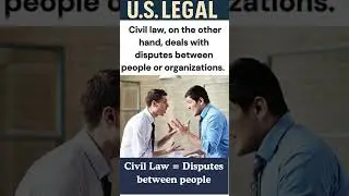 &ldquo;Criminal Law vs Civil Law ⚖️ Explained in 60 Seconds | USA Legal Tips & Examples