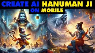generate Cute hanuman ji image on mobile