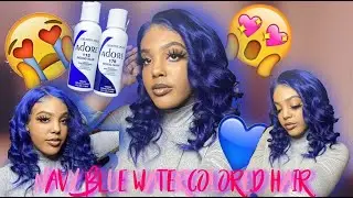 HOW TO DYE HAIR NAVY BLUE (Watercolor Method)