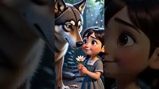 Cute girl with wolf #ai #cartoon #animation #musicgenre #musicsong #lifeisbutadream #marvel