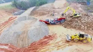 Sandvik QJ341 Jaw Crusher processing contaminated Concrete