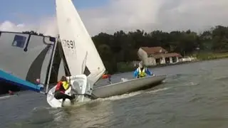 Laser sailing crash
