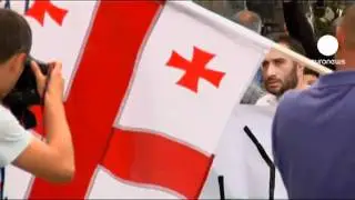 Georgian opposition stage Tbilisi protest