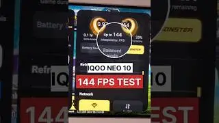 🔥iQOO Neo 10 144 FPS bgmi test!🎮 ! #iqooneo10 #bgmitest