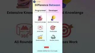 Top 3 🔥 Differences Between Programmer's 🖥️ and Developer's 👨‍💻