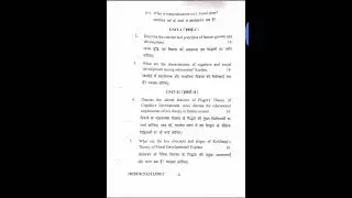 B.ed 1st year Childhood and growing up question paper kuk University 2024 #viral #trendung#short#