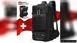 SWISS MILITARY Men's Travel Backpack Multifunctional Waterproof Laptop Bag Outdoors Climbing Luggage