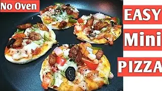 Easy Evening Snacks Recipe For Kids || Mini Pizza 🍕On Tawa Without Oven || Quick & Easy Mini Pizza||