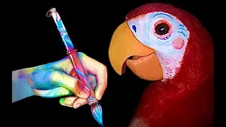 Tiki Room Macaw Repaint | Audio-Animatronics