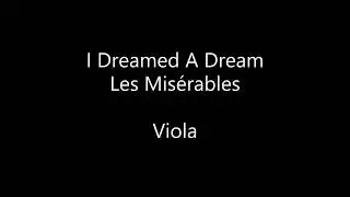 I Dreamed a Dream Viola Sheet Music Backing Track Play Along Partitura