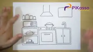 Kitchen Easy Drawing Tutorial